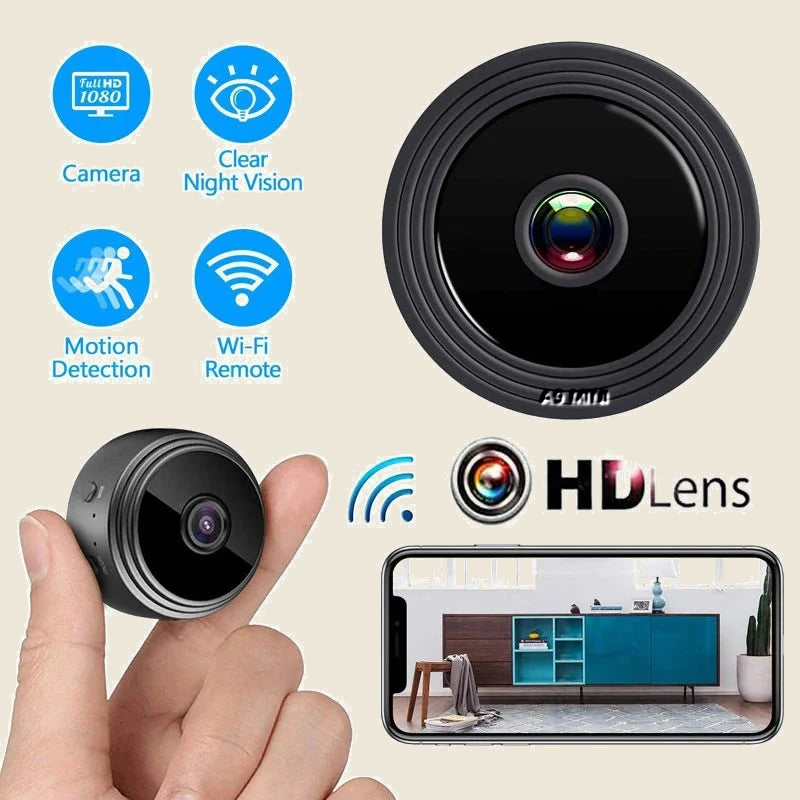 A9 Mini WiFi Camera – 1080P Full HD | Night Vision | Motion Detection | Remote Viewing