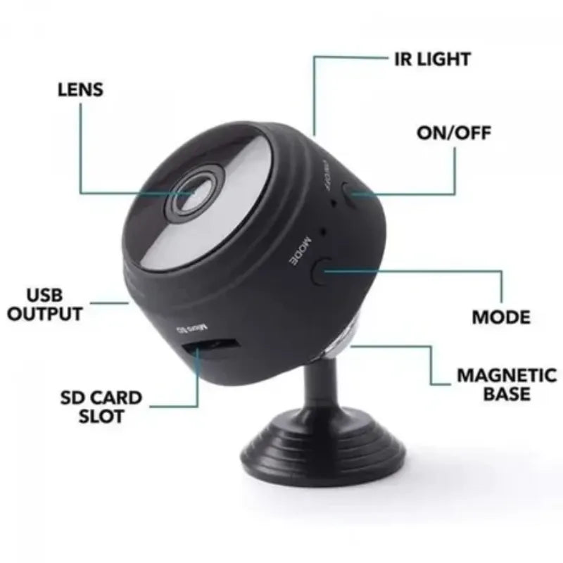 A9 Mini WiFi Camera – 1080P Full HD | Night Vision | Motion Detection | Remote Viewing