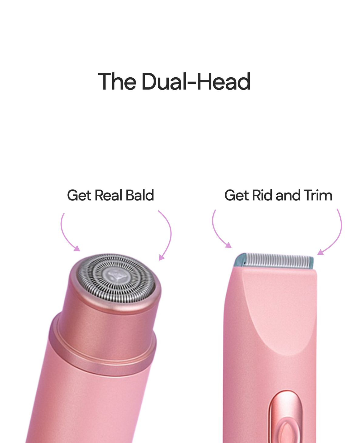 Dual-Head Electric Shaver for Women – Painless Bikini & Underarm Hair Removal