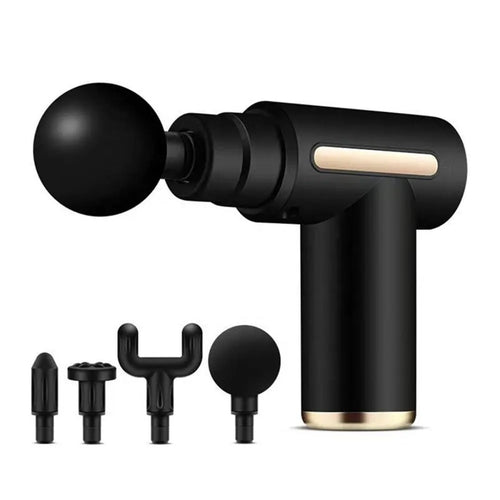 5-in-1 Deep Tissue Massage Gun – 6 Speed Percussion Massager with 4 Heads