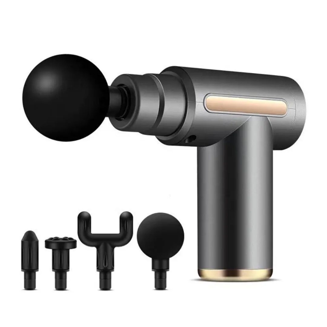 5-in-1 Deep Tissue Massage Gun – 6 Speed Percussion Massager with 4 Heads