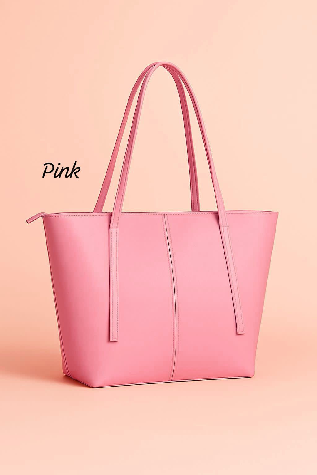 Premium PU Leather Tote Bag for Women – Spacious Multicolor Shoulder Bag
